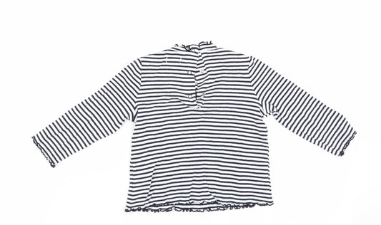 FR Girls Blue Striped Basic T-Shirt Size 18-24 Months