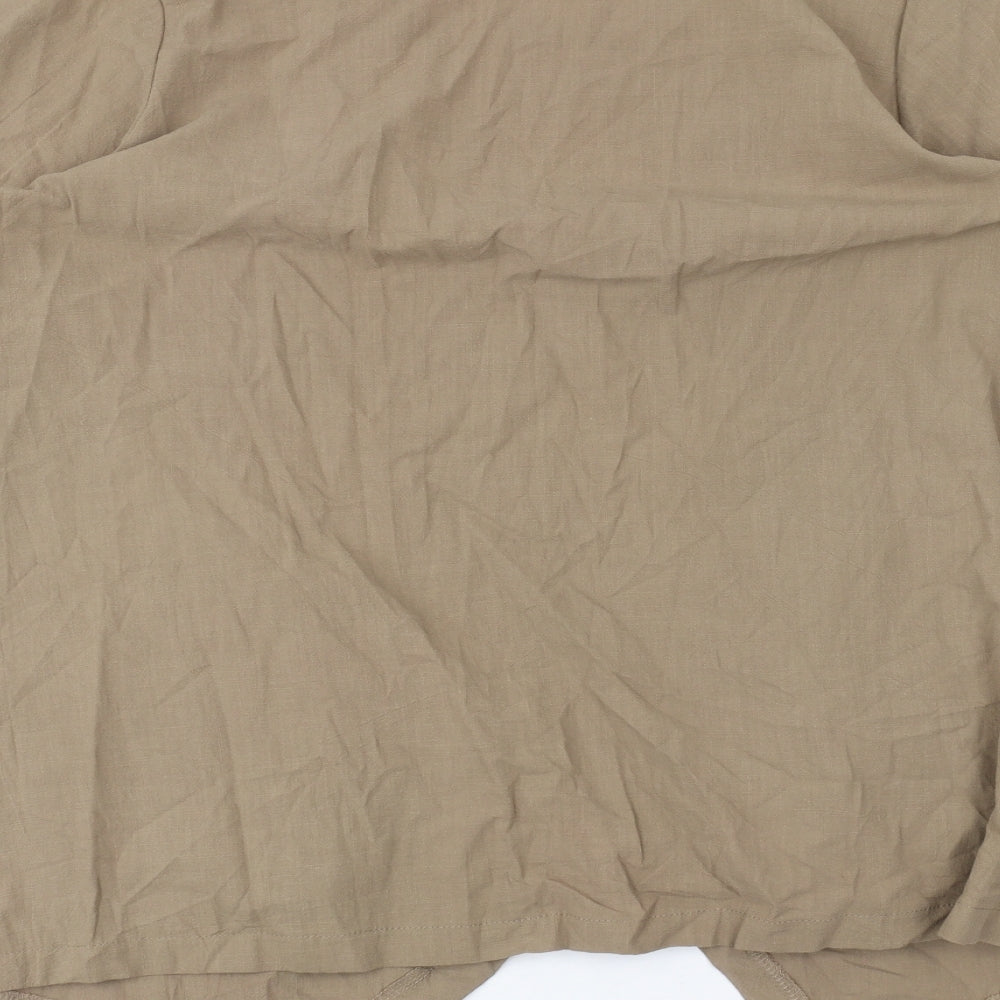 Womens UK Size XL MissLook Brown Basic Blouse