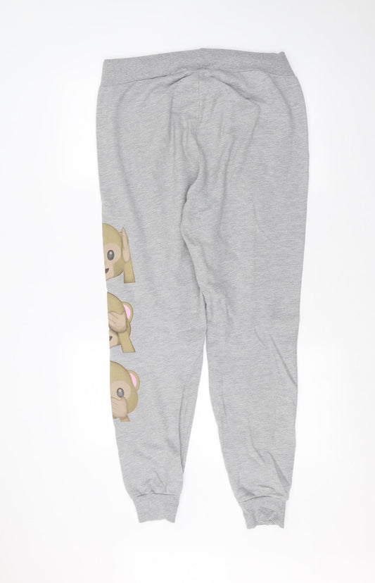 Preworn Womens Grey Sweatpants Trousers Size 14 L28 in