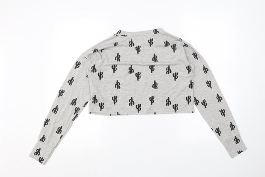 Boohoo Womens Grey Basic T-Shirt Size S