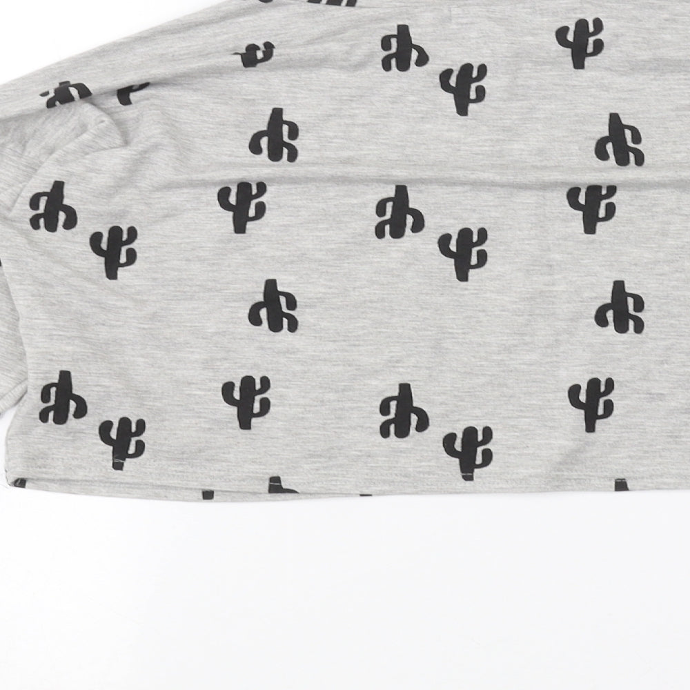 Womens UK Size S Boohoo Grey Basic T-Shirt
