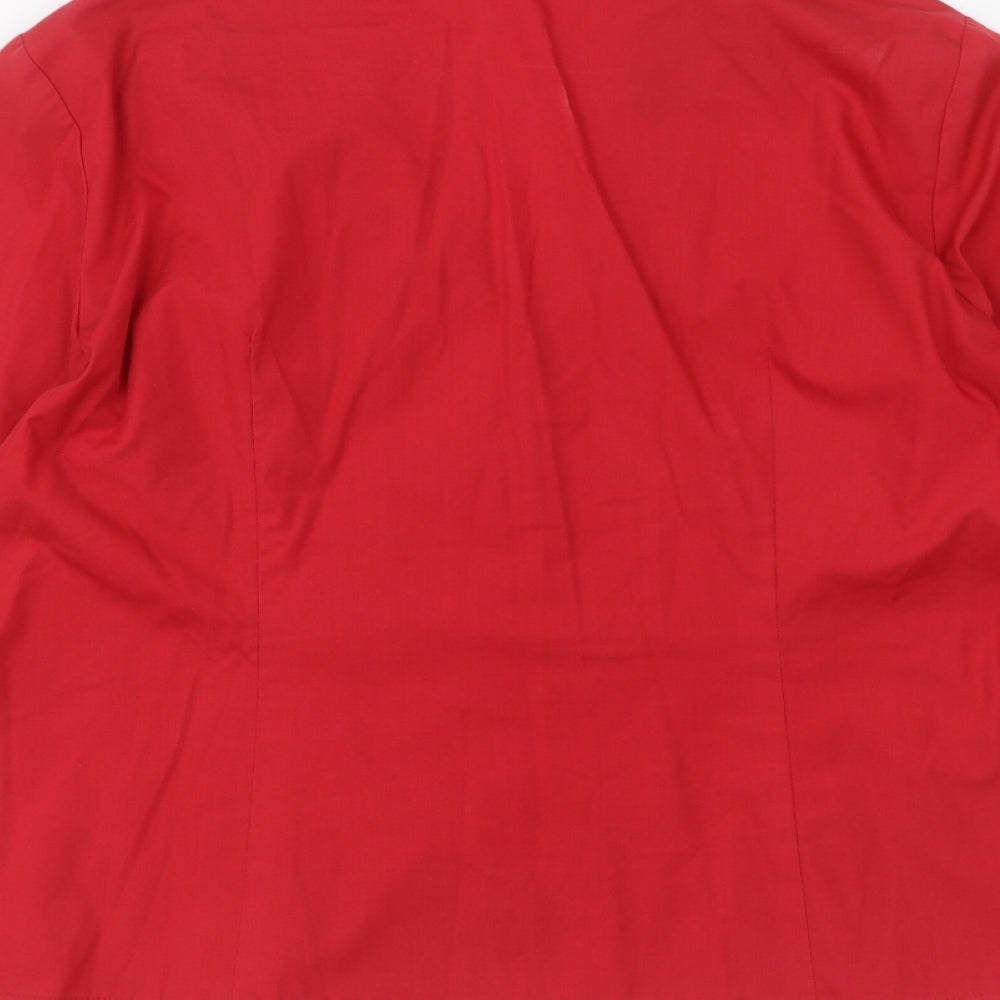 Autonomy Womens Red Basic Button-Up Size 18
