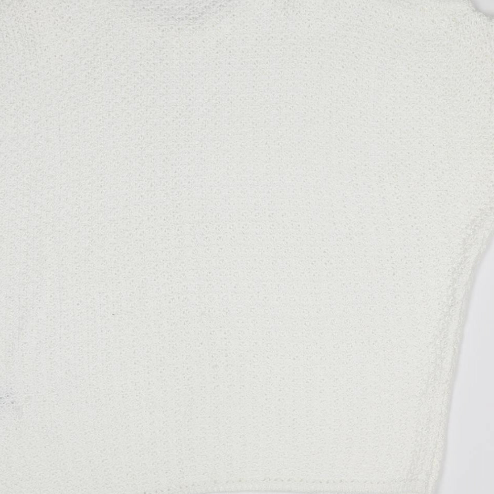 Womens UK Size S NEXT White Basic T-Shirt