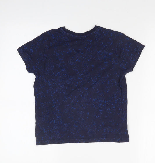 Primark Boys Blue Spotted Basic T-Shirt Size 7-8 Years