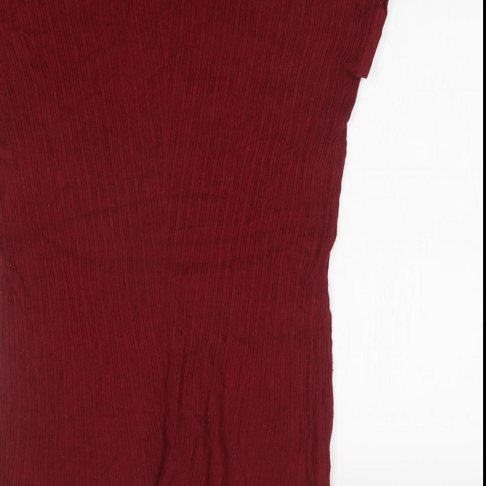 Womens UK Size 14 Select Red Basic T-Shirt