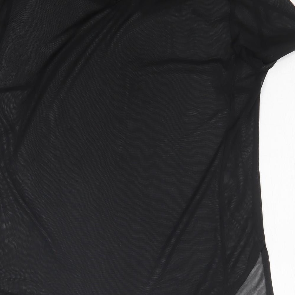 Womens UK Size 10 Atmosphere Black Basic T-Shirt