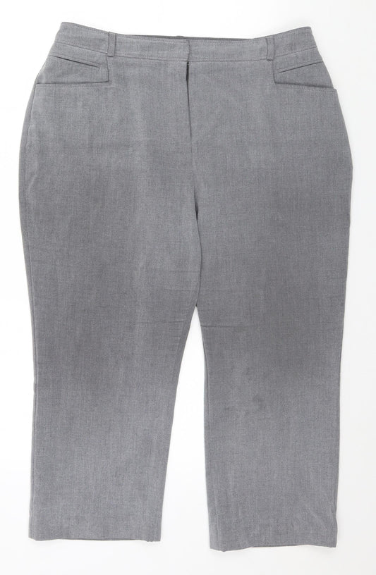 Womens UK Size 16 Capsule Regular Fit Grey Trousers