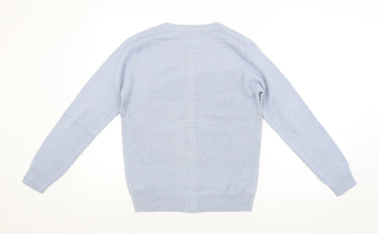 Womens UK Size L Preworn Blue Cardigan Jumper