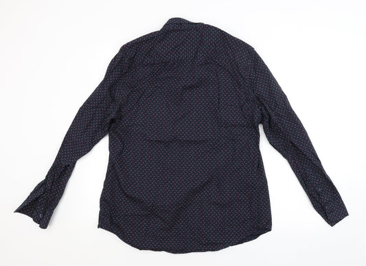 F&F Mens Multicoloured Argyle/Diamond Button-Up Size M