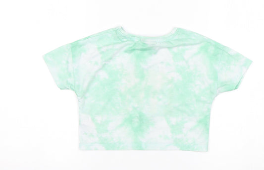 Matalan Girls Green Cropped T-Shirt Size 6 Years