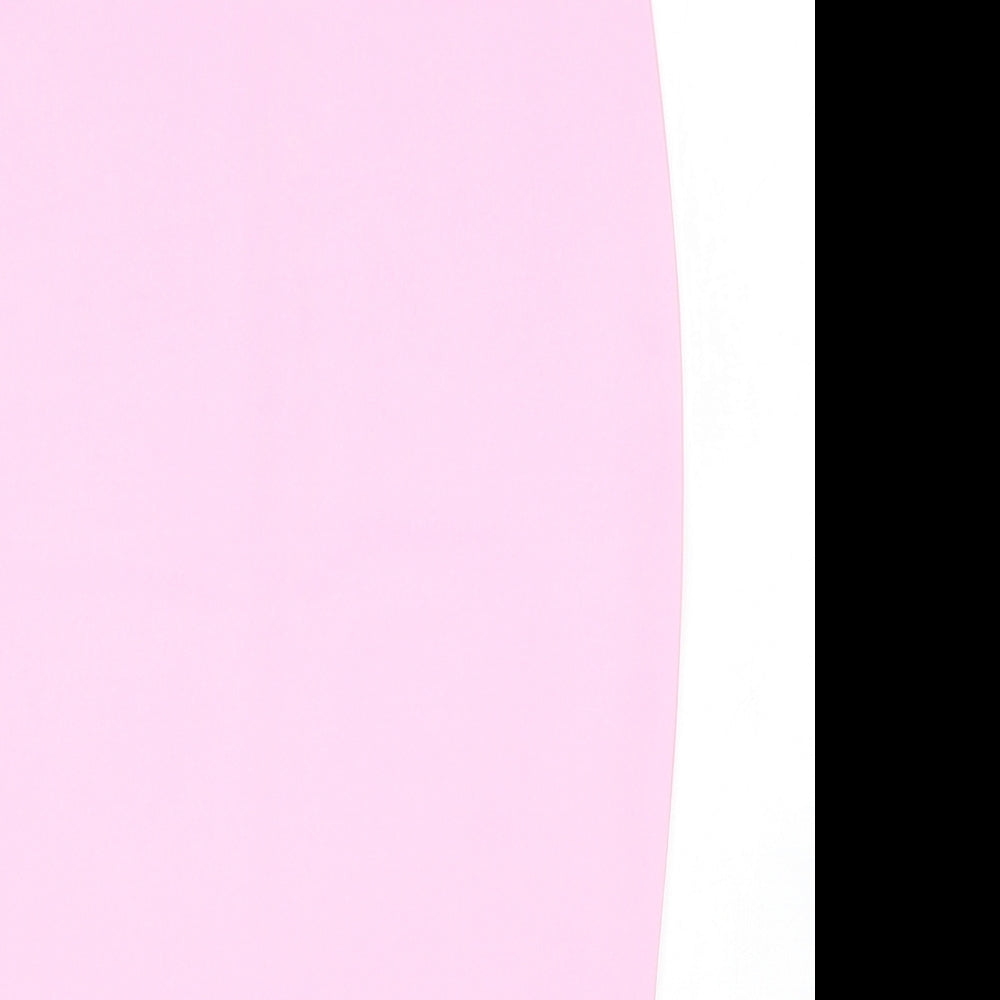 PRETTYLITTLETHING Womens Pink Bandage Skirt Size 8