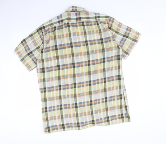 Preworn Mens Multicoloured Check Button-Up Size L
