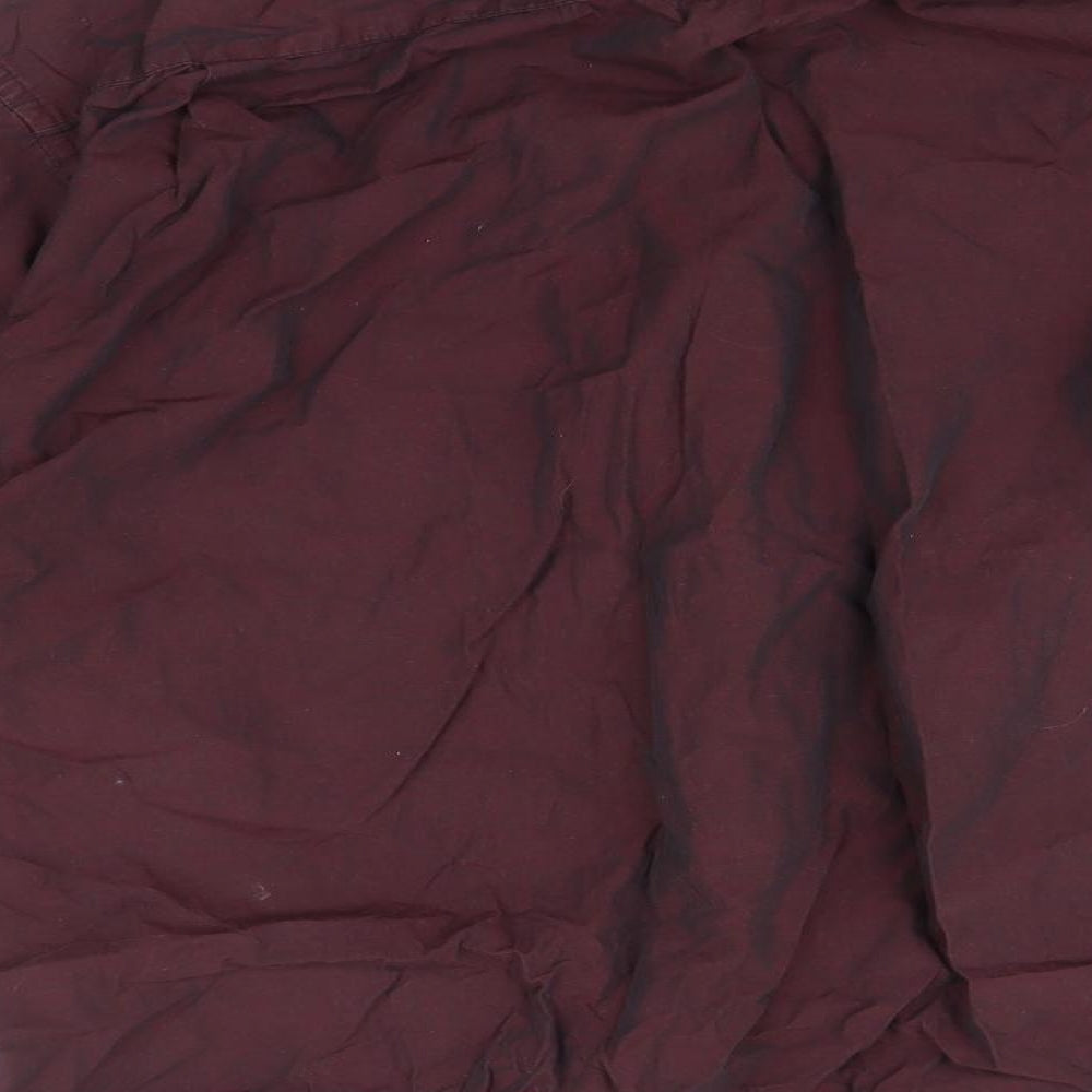 Mens UK Size 15 Copperstone Purple Button-Up Long Sleeve Casual Shirt