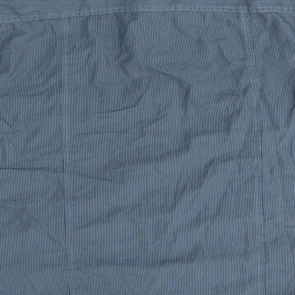 Topman Mens Blue Striped Dress Shirt Size M