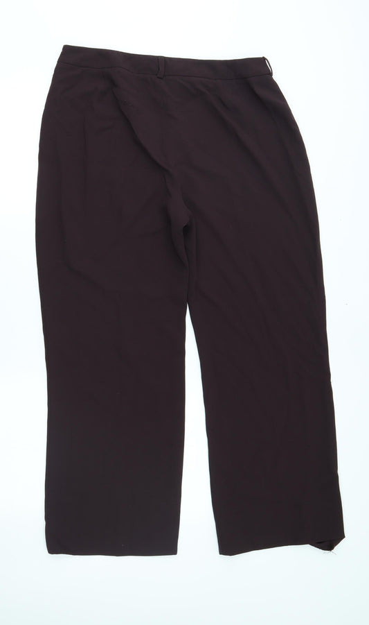 anne Brookes Womens Red Trousers Size 14 L27 in