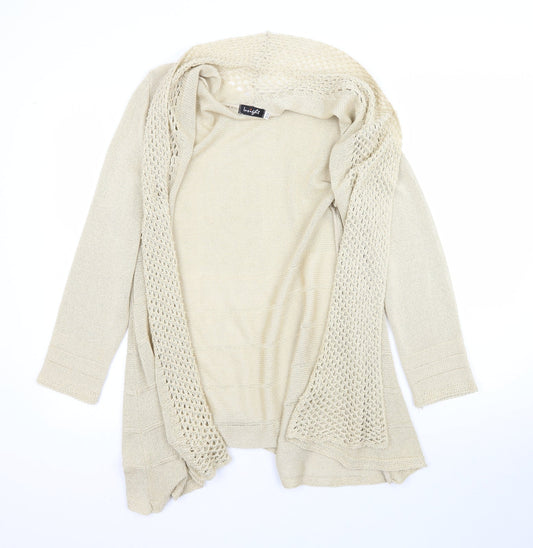 Womens UK Size S Insight Beige Cardigan Jumper