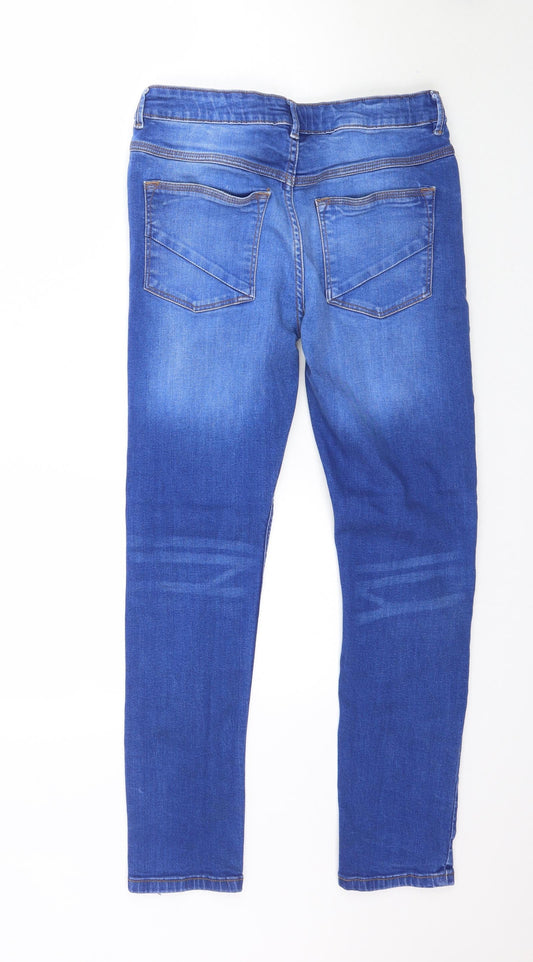 Matalan Girls Blue Denim Skinny Jeans Size 14 Years - DISTRESSED