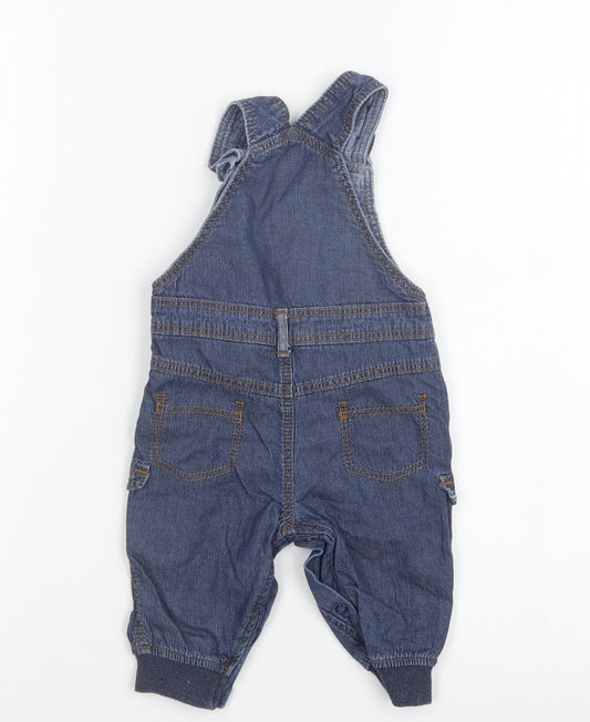George Boys Blue Denim Dungaree Outfit/Set Size 3-6 Months