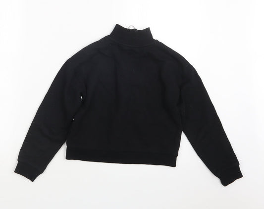 Miss E-vie Girls Black Pullover Sweatshirt Size 9-10 Years