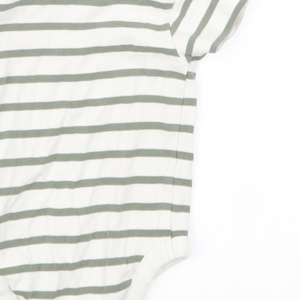 NEXT Boys Green Striped Babygrow One-Piece Size 3-6 Months