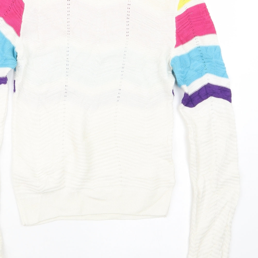 Womens UK Size 6 Topshop White Pullover Jumper