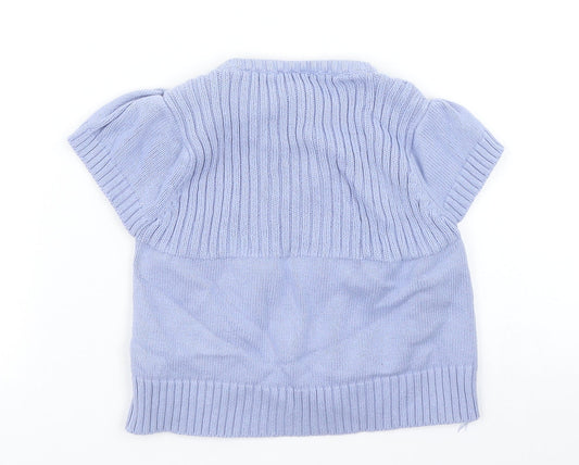 Cherokee Girls Blue Knit Cardigan Jumper Size 2-3 Years