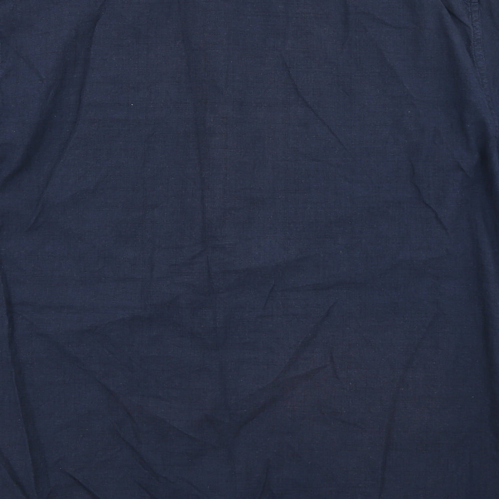 George Mens Blue Button-Up Size L