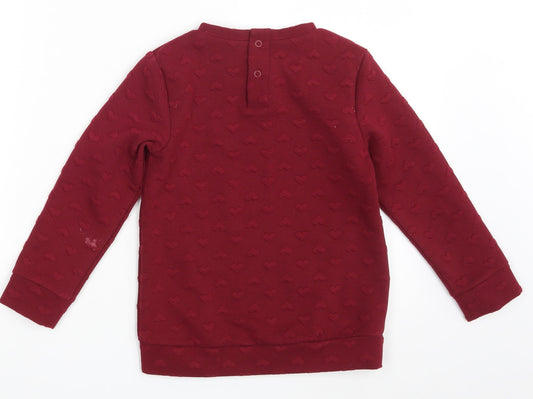 Nutmeg Girls Purple Pullover Jumper Size 5-6 Years