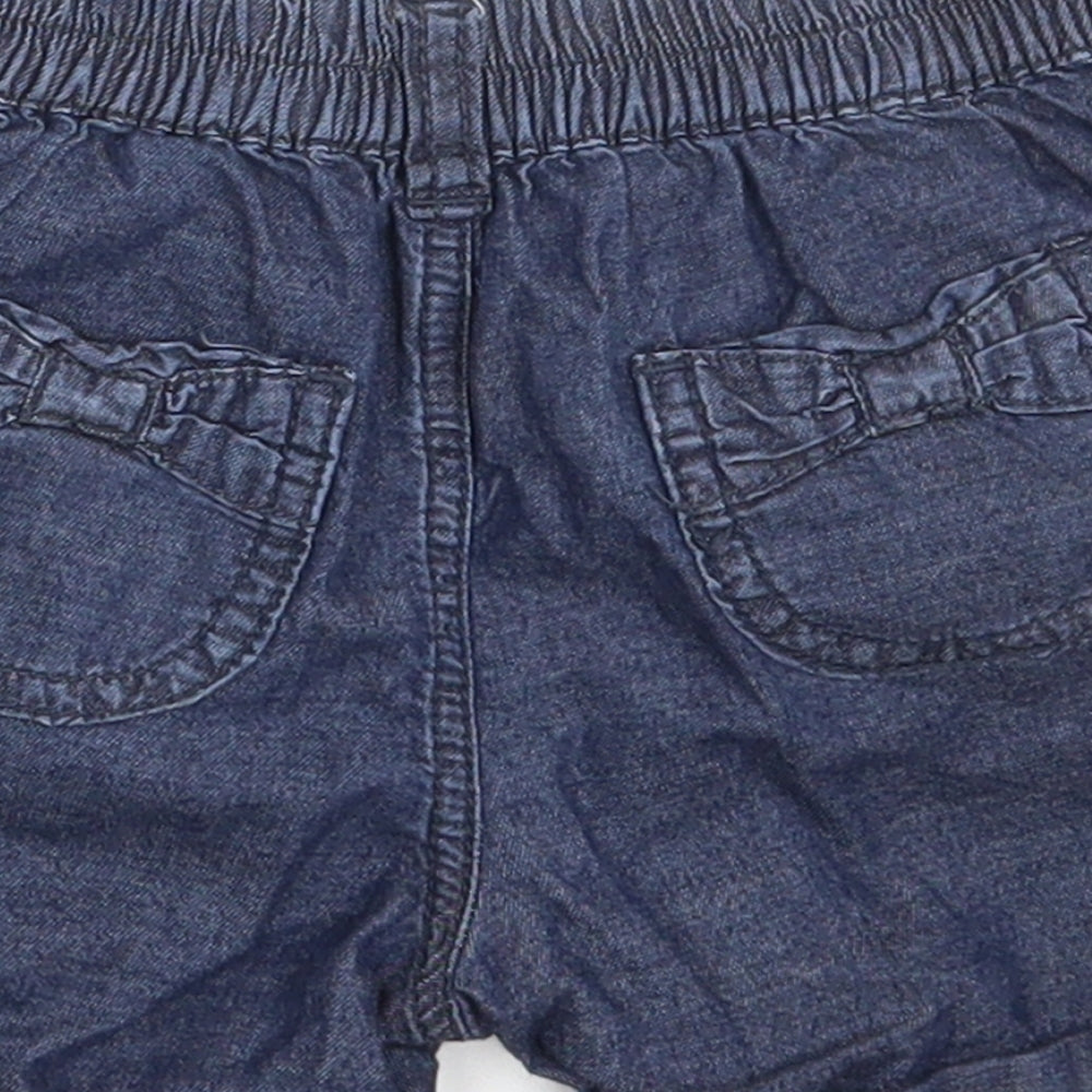 Brand and care label for Mothercare Baby Blue sweatpants, size 18-24, Months - Waist 18in; Inside leg 2in
