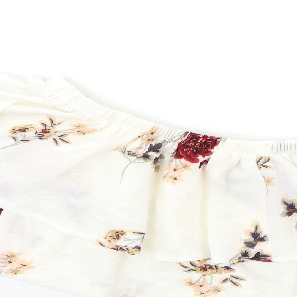 Womens UK Size 8 In the Style White Basic Blouse