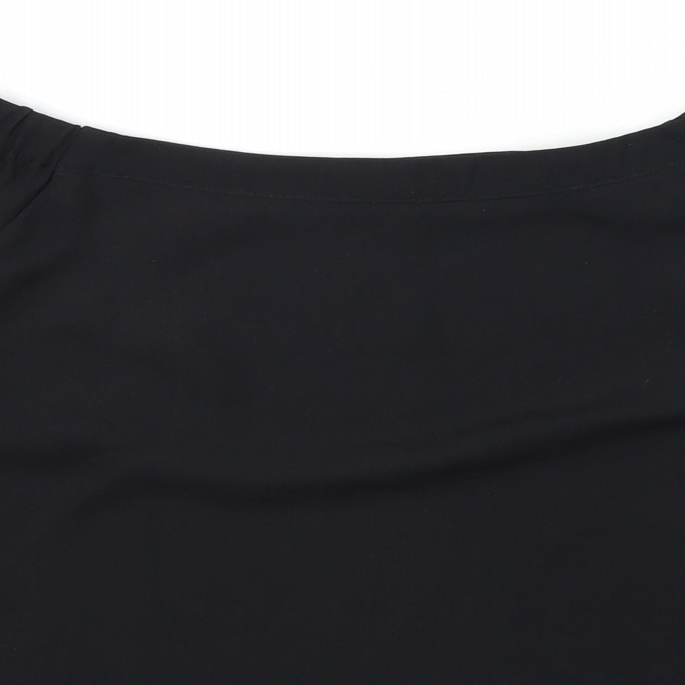 Womens UK Size 8 New Look Black Basic Blouse
