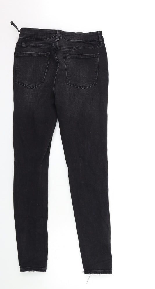 Denim & Co. Womens Black Denim Skinny Jeans Size 10 L27 in