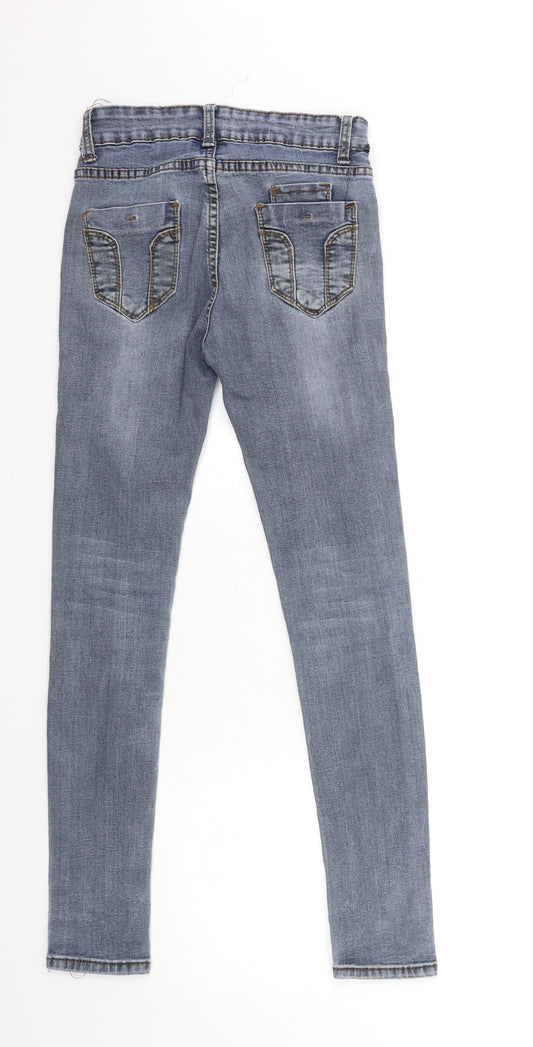 Womens UK Size 23 in Preworn Regular Fit Skinny Beige Jeans