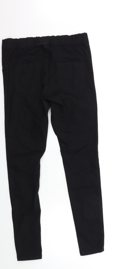 Denim & Co. Womens Black Denim Jegging Jeans Size 10 L29 in