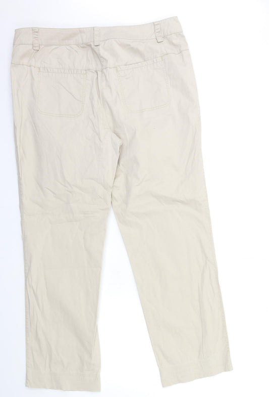 Womens UK Size 36 in Preworn Regular Fit Chino Beige Trousers