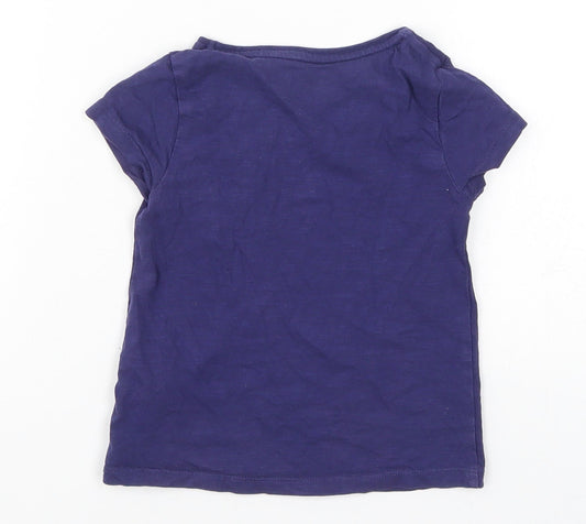 F&F Girls Blue Basic T-Shirt Size 2-3 Years - Pocket Eyes