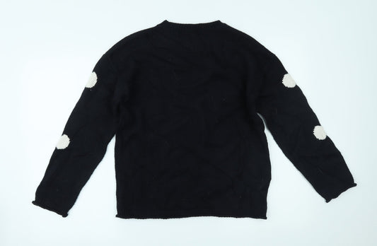 F&F Womens Blue Polka Dot Pullover Jumper Size 8