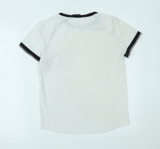 SheIn Womens White Basic T-Shirt Size S