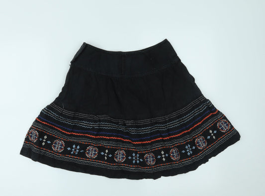 NEXT Womens Black   Pleated Skirt Size 8