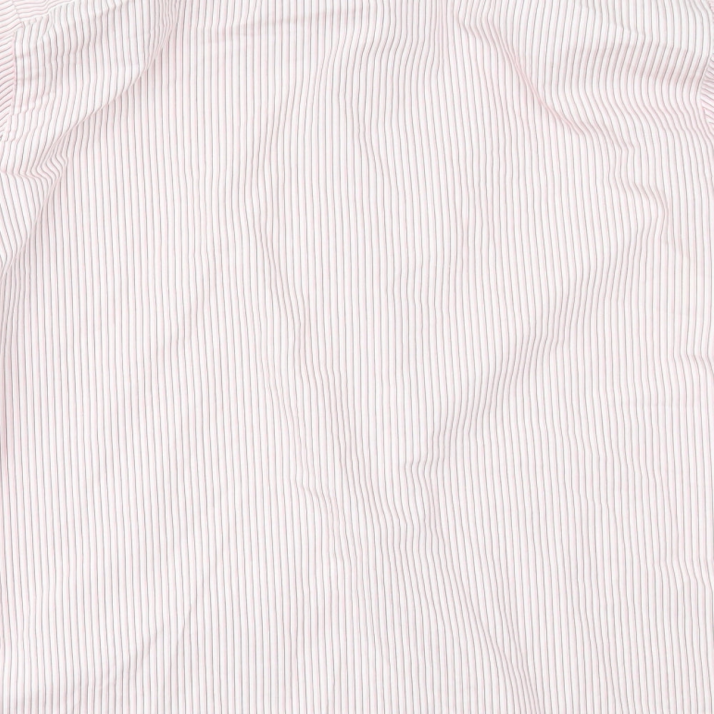 Mens UK Size 15 Kenneth Cole Pink Button-Up Long Sleeve Casual Shirt