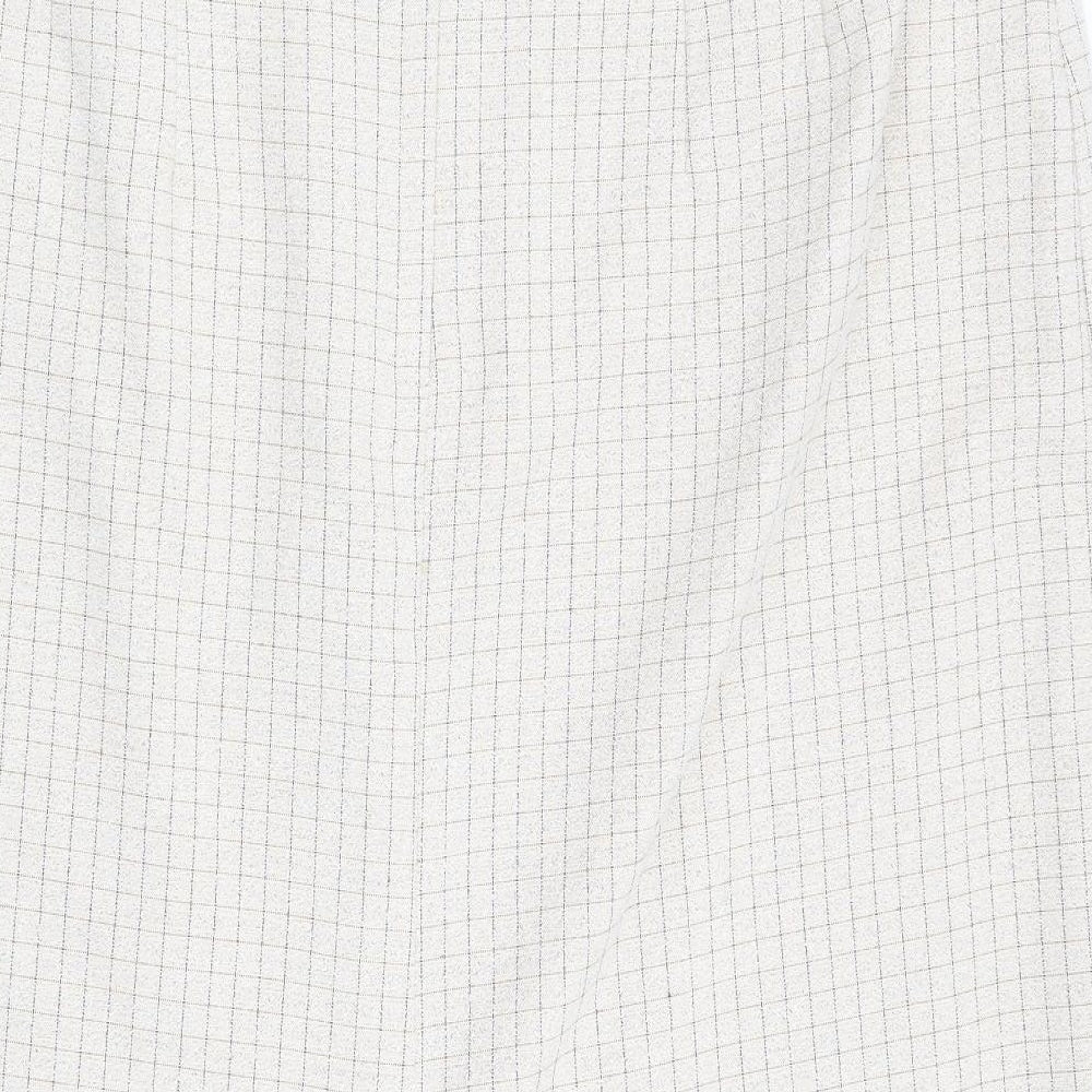 Klass Womens Beige Check  A-Line Skirt Size 18