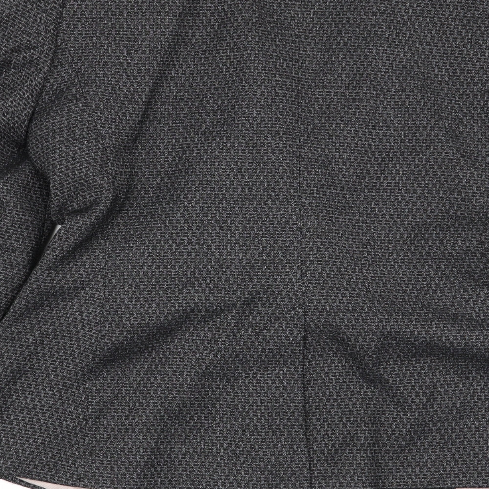 NEXT Womens Black Geometric Jacket Blazer Size 8