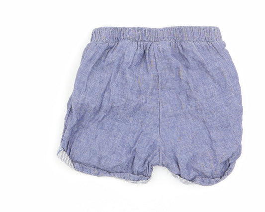 H&M Girls Blue Capri Trousers Size 12 Months - shorts