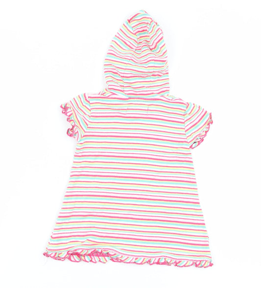 Debenhams Girls Multicoloured Striped Jumper Dress Size 3-6 Months