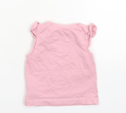 Merc Girls Pink Basic Tank Size 6-9 Months