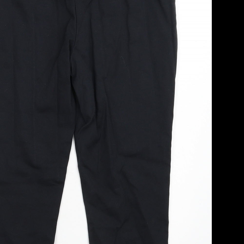F&F Womens Black Cropped Trousers Size 12 L22 in