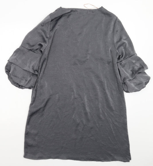Blue Vanilla Womens Silver Shift Size 14