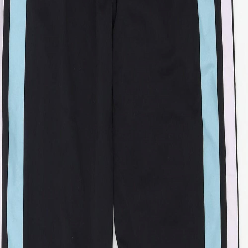 Womens UK Size 4 Workout Capri Black Leggings