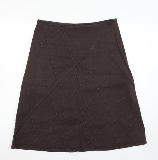 Jacqui E Womens Brown Skater Skirt Size 12