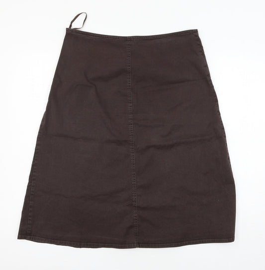 Jacqui E Womens Brown Skater Skirt Size 12